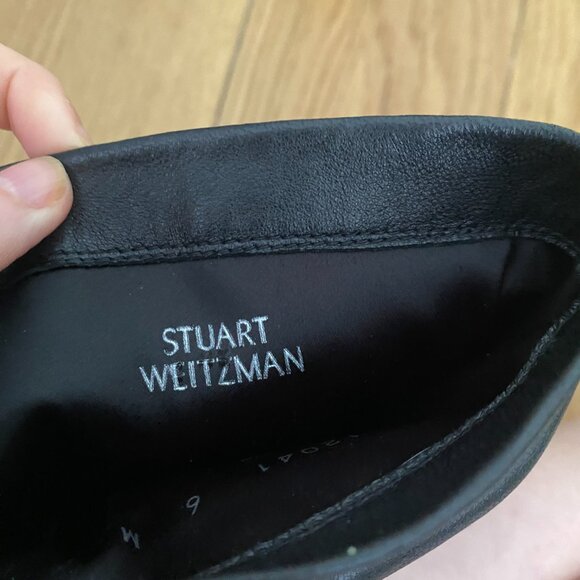 Stuart Weitzman Black Leather Ankle Boots with Heel Size 6 - Picture 11 of 16